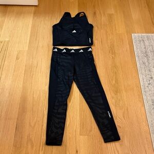 Adidas Black Athletic Set with Logo Accents